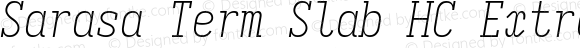 Sarasa Term Slab HC Xlight Italic