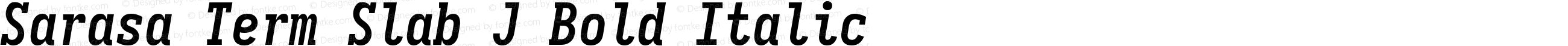 Sarasa Term Slab J Bold Italic