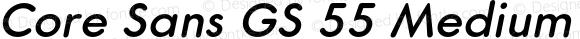 Core Sans GS 55 Medium Italic