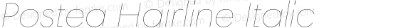 Postea Hairline Italic