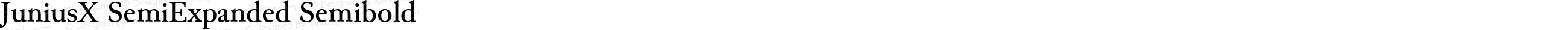 JuniusX SemiExpanded Semibold