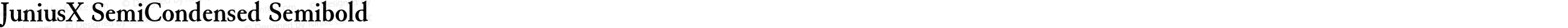 JuniusX SemiCondensed Semibold