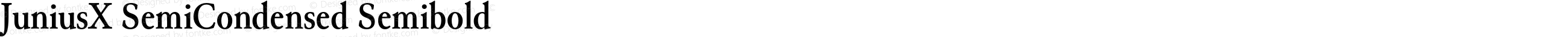JuniusX SemiCondensed Semibold