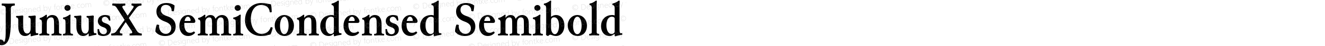 JuniusX SemiCondensed Semibold
