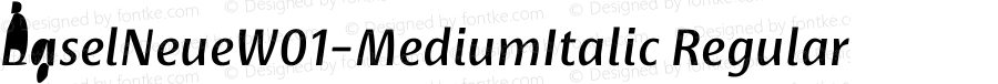 Basel Neue W01 Medium Italic