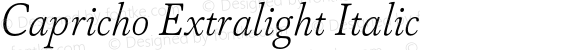 Capricho Extralight Italic