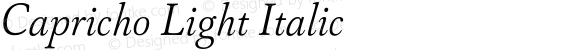 Capricho Light Italic