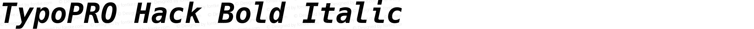 TypoPRO Hack Bold Italic