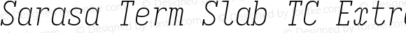 Sarasa Term Slab TC Xlight Italic