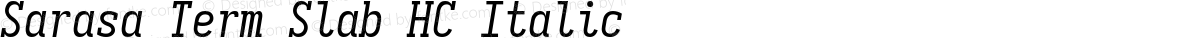 Sarasa Term Slab HC Italic