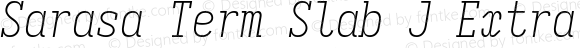 Sarasa Term Slab J Xlight Italic
