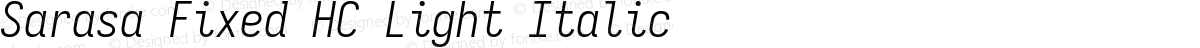 Sarasa Fixed HC Light Italic