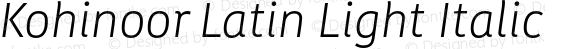 Kohinoor Latin Light Italic