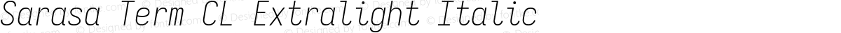 Sarasa Term CL Extralight Italic
