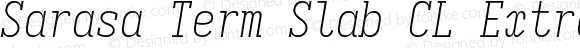 Sarasa Term Slab CL Xlight Italic