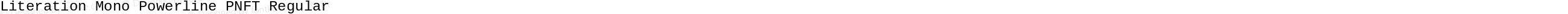 Literation Mono Powerline PNFT Regular