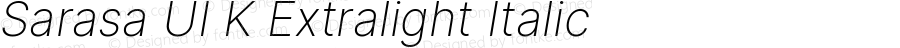 Sarasa UI K Xlight Italic