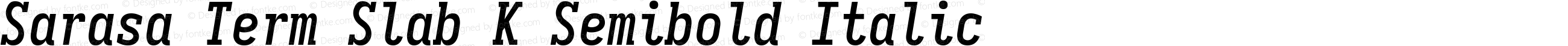 Sarasa Term Slab K Semibold Italic