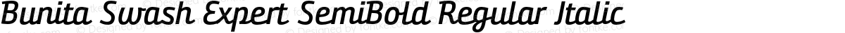 Bunita Swash Expert SemiBold Regular Italic