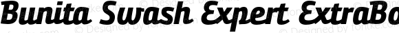 Bunita Swash Expert ExtraBold Regular Italic