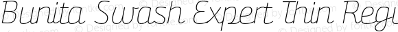 Bunita Swash Expert Thin Regular Italic