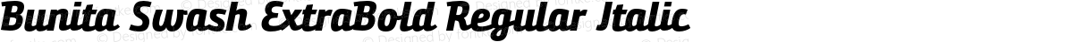 Bunita Swash ExtraBold Regular Italic
