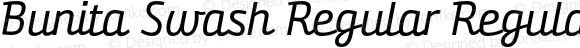 Bunita Swash Regular Regular Italic