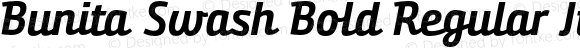 Bunita Swash Bold Regular Italic