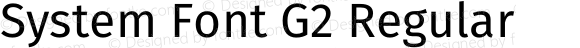 System Font G2 Regular