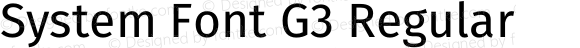 System Font G3 Regular