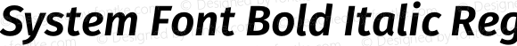 System Font Bold Italic Regular