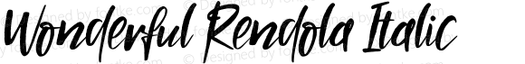 Wonderful Rendola Italic