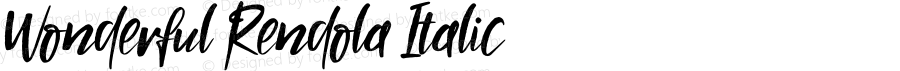 Wonderful Rendola Italic