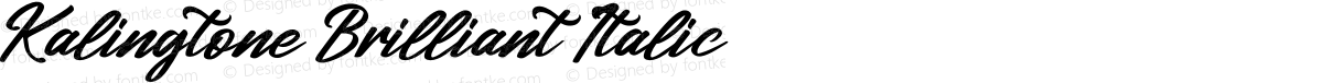 Kalingtone Brilliant Italic