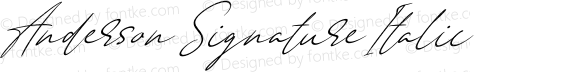 Anderson Signature Italic Version 1.00;December 2, 2020;FontCreator 12.0.0.2563 64-bit