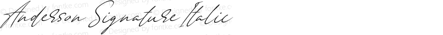 Anderson Signature Italic Version 1.00;December 2, 2020;FontCreator 12.0.0.2563 64-bit