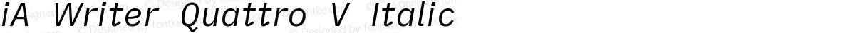 iA Writer Quattro V Italic
