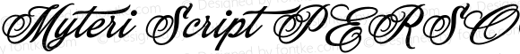 Myteri Script PERSONAL USE ONLY Bold Italic PERSONAL USE ONLY