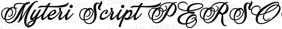 Myteri Script PERSONAL USE ONLY Bold PERSONAL USE ONLY