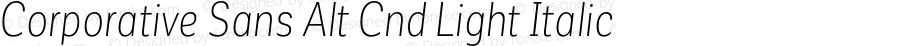 Corporative Sans Alt Cnd Light Italic Version 1.000;PS 001.000;hotconv 1.0.70;makeotf.lib2.5.58329