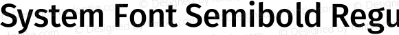 System Font Semibold Regular