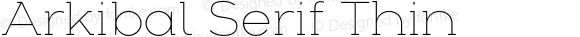 Arkibal Serif Thin