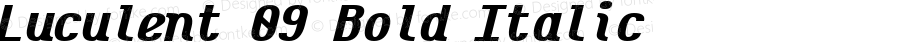 Luculent 09 Bold Italic