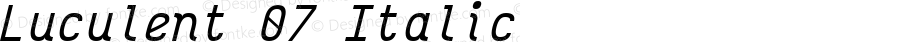 Luculent 07 Italic