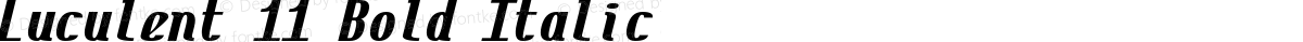 Luculent 11 Bold Italic