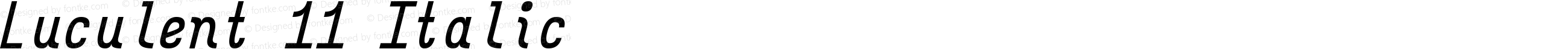 Luculent 11 Italic