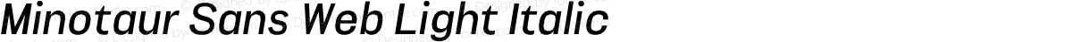 Minotaur Sans Web Light Italic