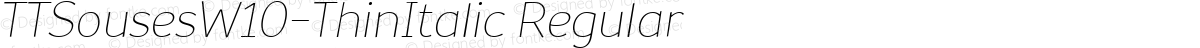 TTSousesW10-ThinItalic Regular