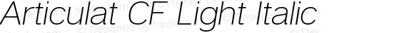 Articulat CF Light Italic