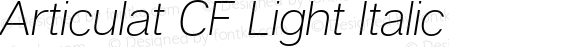 Articulat CF Light Italic